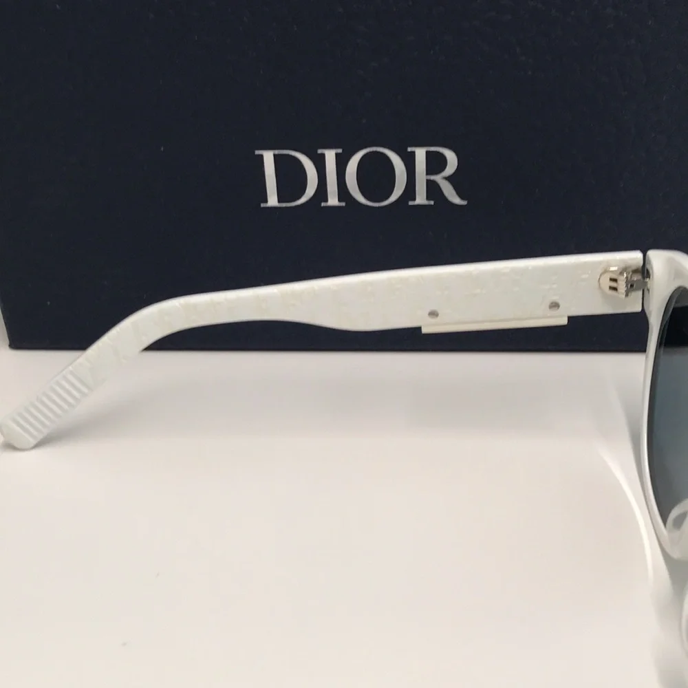 New Authentic Dior White Acetate Sunglasses DIOR B23 R 11